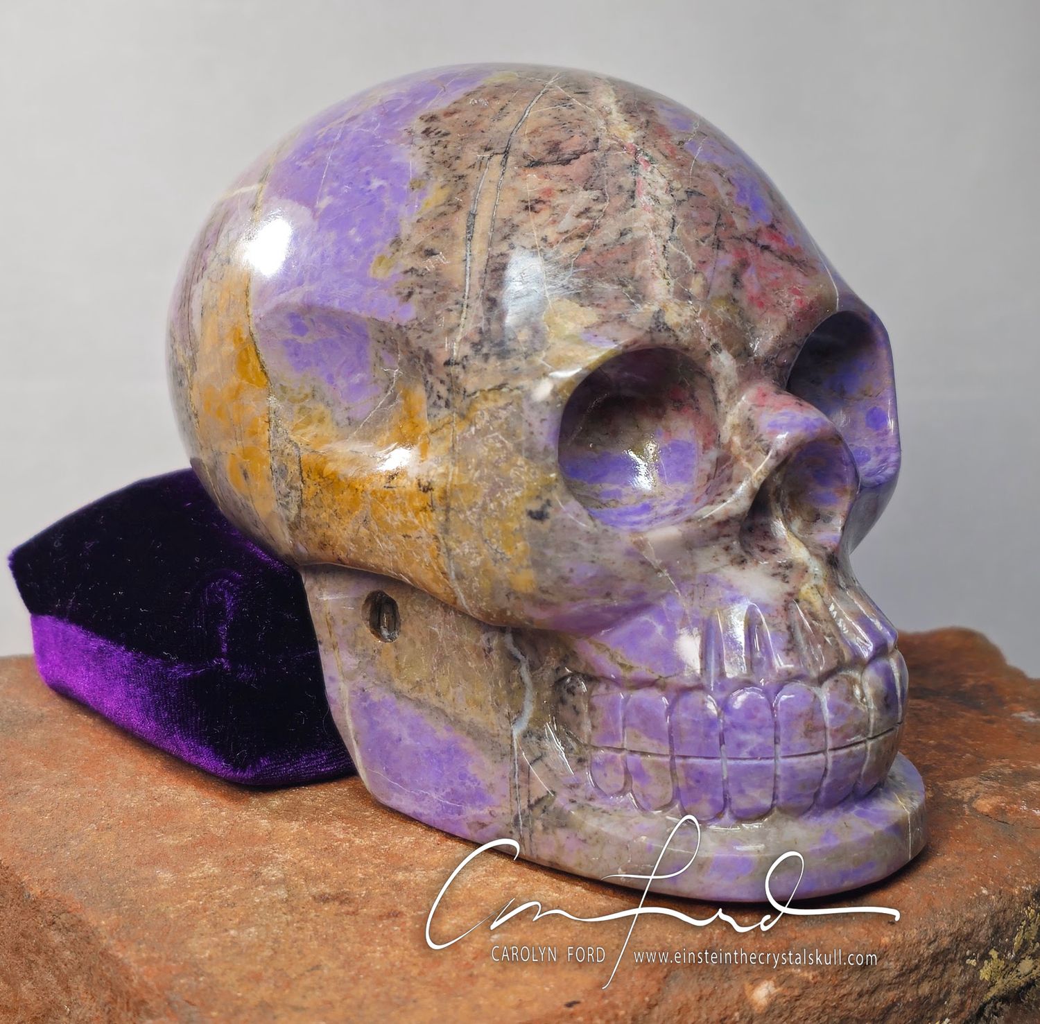 Lavender Jade Skull, Baby Einstein Imprinted ~ "VIOLET HAZE"
