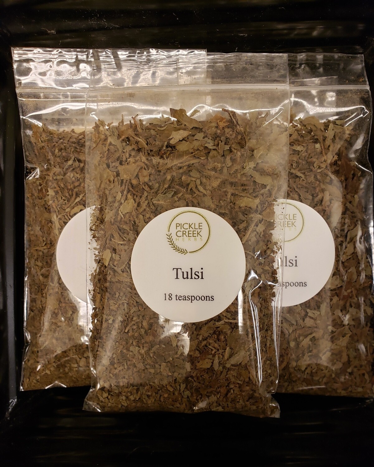Dried Tulsi Tea (Holy Basil), Packaging: 18 teaspoon bag