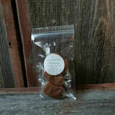 Rosemary Infused Chocolate Caramels with Sea Salt