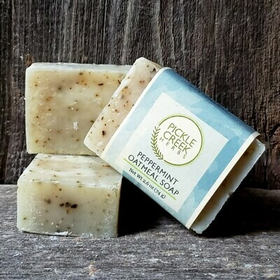 Peppermint Oatmeal Herbal Soap