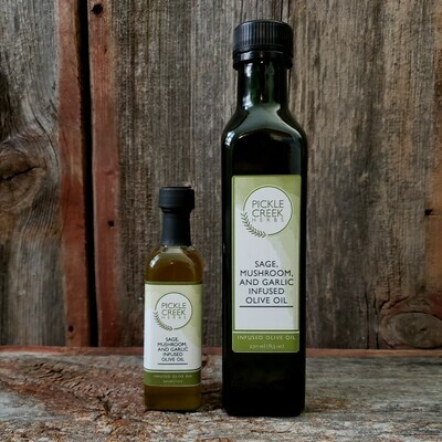 Sage Mushroom Garlic Infused Olive Oil