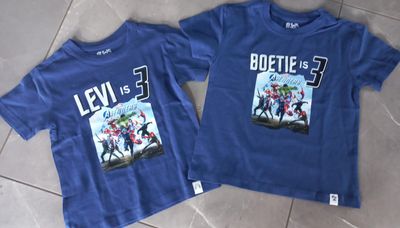 Custom Kids Levi Is 4_Blue T-Shirt