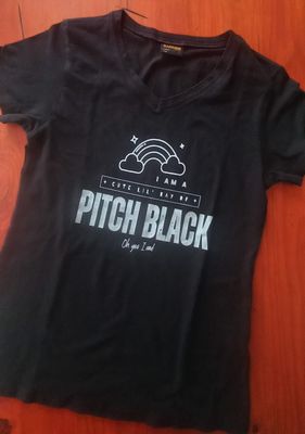 Custom I Am A LiL Ray of Pitch Black_Black T-Shirt