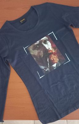 Custom Van Gogh_Navy Long Sleeve T-Shirt