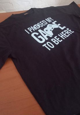 Custom I Paused My Game_Black T-Shirt (2)