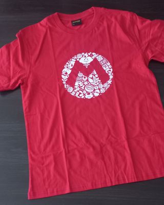 Custom Mario White M_Red T-Shirt
