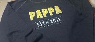 Custom Pappa Est _Mens Navy Sweater Shirt