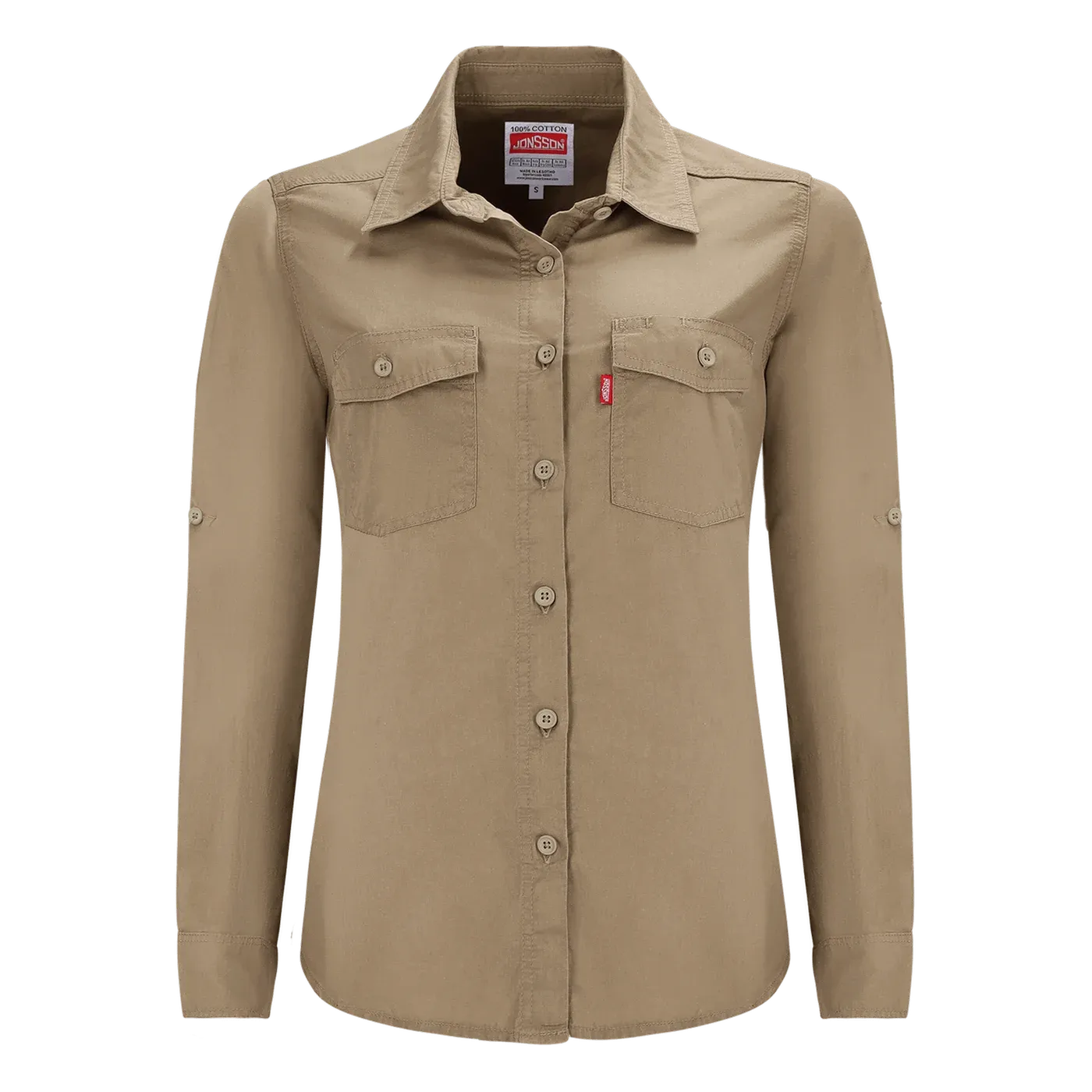 JONSSON Ladies 100% Cotton Long Sleeve Shirt