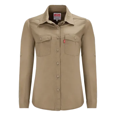 JONSSON Ladies 100% Cotton Long Sleeve Shirt