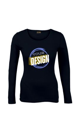 Custom Ladies Long Sleeve T-Shirt Printing