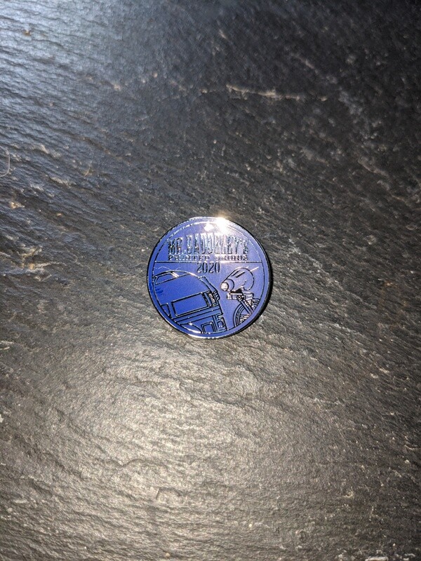 Mr. Baddeley&#39;s Printed Droids Pin Badge - all destinations