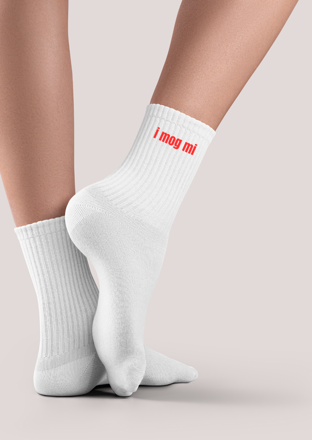Socken mit dem Spruch i mog mi