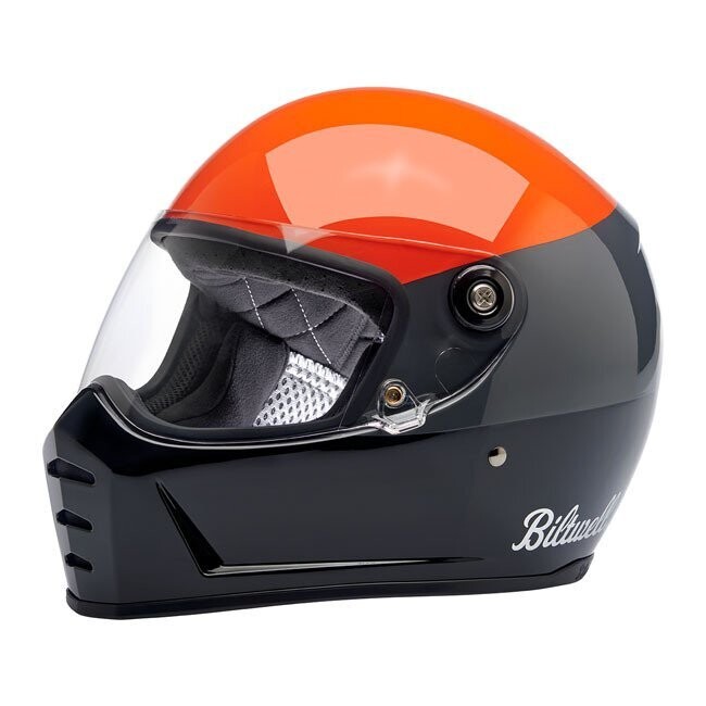 CASCO BILTWELL LANE SPLITTER BRILLO PODIUM NARANJA, GRIS Y NEGRO