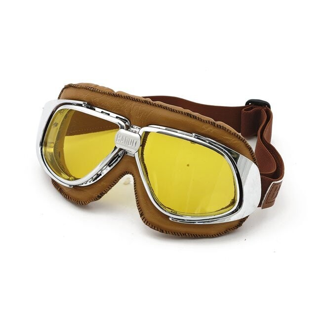 GAFAS VENTISCA Y MOTO BANDIT CLASSIC MARRON LENTE AMARILLA