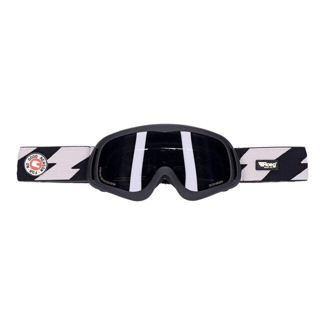 GAFAS VENTISCA Y MOTO ROEG PERUNA GREY BOLTS BLACK AND OFFWHITE/BLACK STRAP