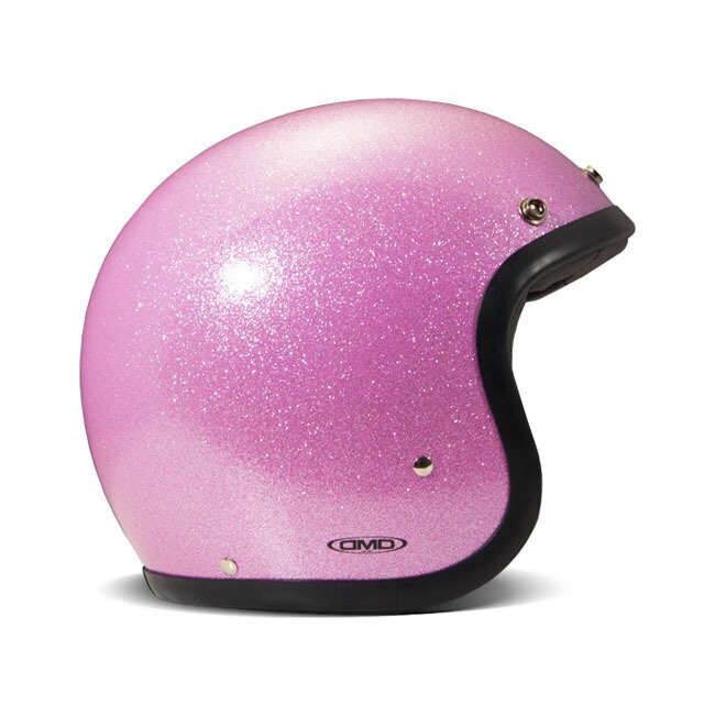 CASCO DMD RETRO GLITTER PINK ROSA