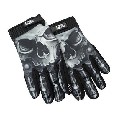 GUANTES LT CALAVERA BIOMECHANICAL SKULL GLOVES BLACK