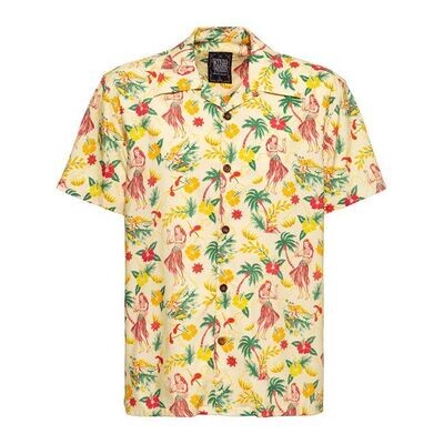 CAMISA KING KEROSIN HULA AOP SHIRT ECRU CAMISA KING KEROSIN HULA AOP SHIRT ECRU