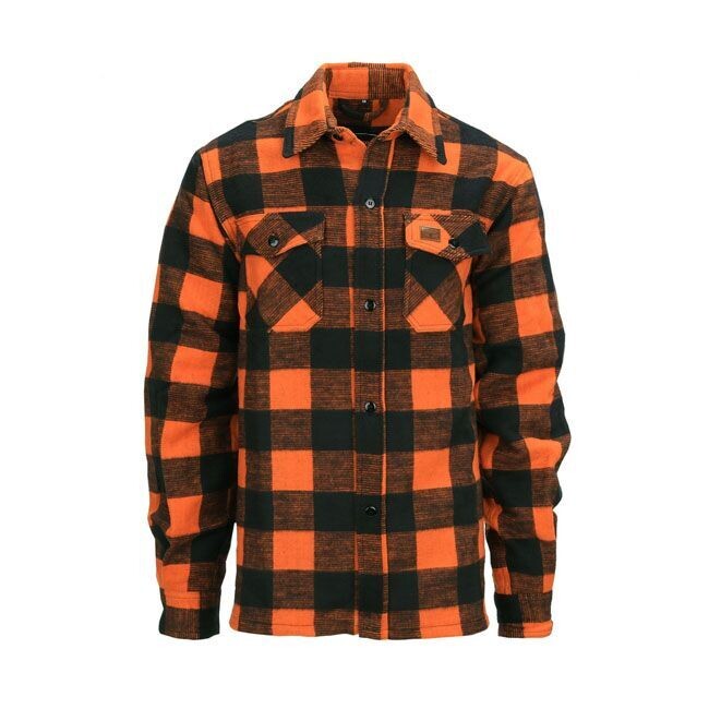 CAMISA LUMBERJACK FLANNEL SHIRT CHECKERED ORANGE/BLACK