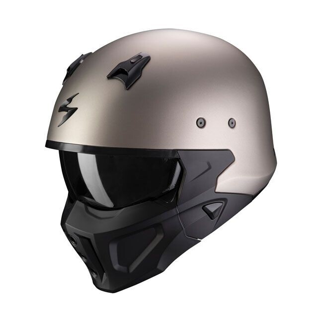 CASCO CONVERTIBLE SCORPION COVERT-X SOLID HELMET MATTE TITANIUM