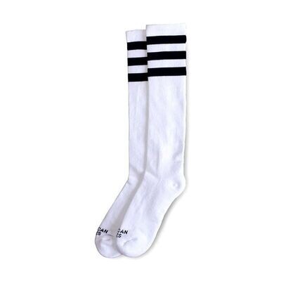 CALCETINES AMERICAN SOCKS KNEE HIGH OLD SCHOOL, TRIPLE BLACK STRIPED