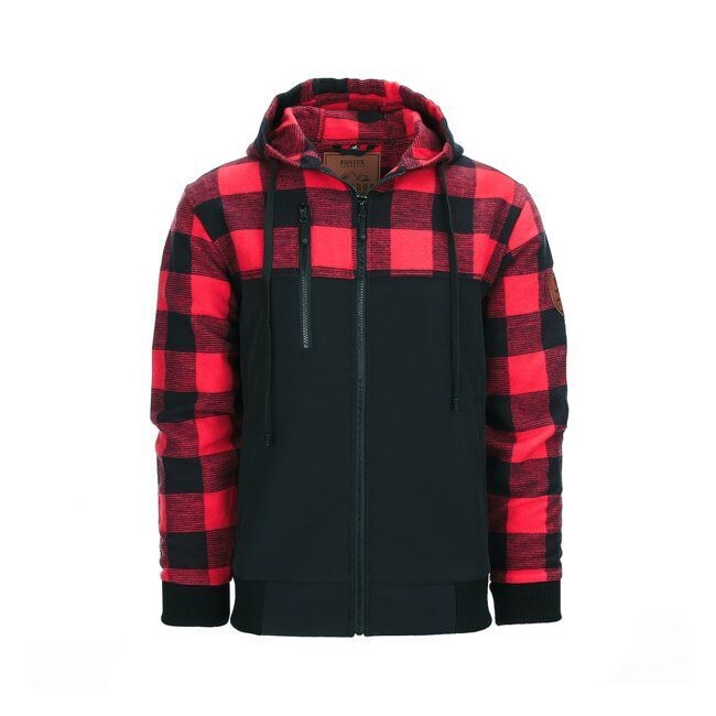 CHAQUETA LUMBERSHELL LEÑADOR CUADROS ROJA CON CAPUCHA