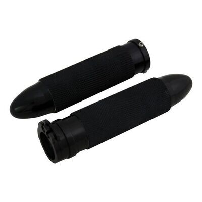 PUÑOS 25mm HANDLEBAR GRIP SET, BULLET. BLACK