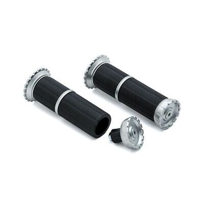 PUÑOS 22mm KURYAKYN RIOT GRIPS 7/8", SILVER