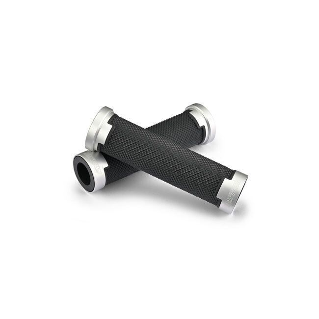 PUÑOS 22mm DAYTONA, BASE GRIP SET. BLACK / SILVER