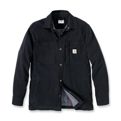 CHAQUETA CARHARTT FLEECE LINED DENIM SHIRT JAC NEGRA