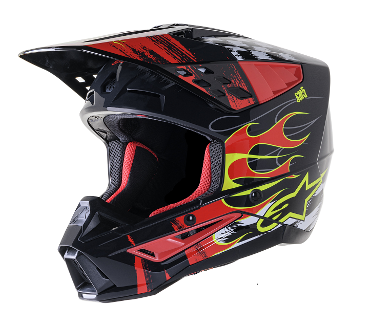 CASCOB ALPINESTARS HELMET SM5 RASH RED/G