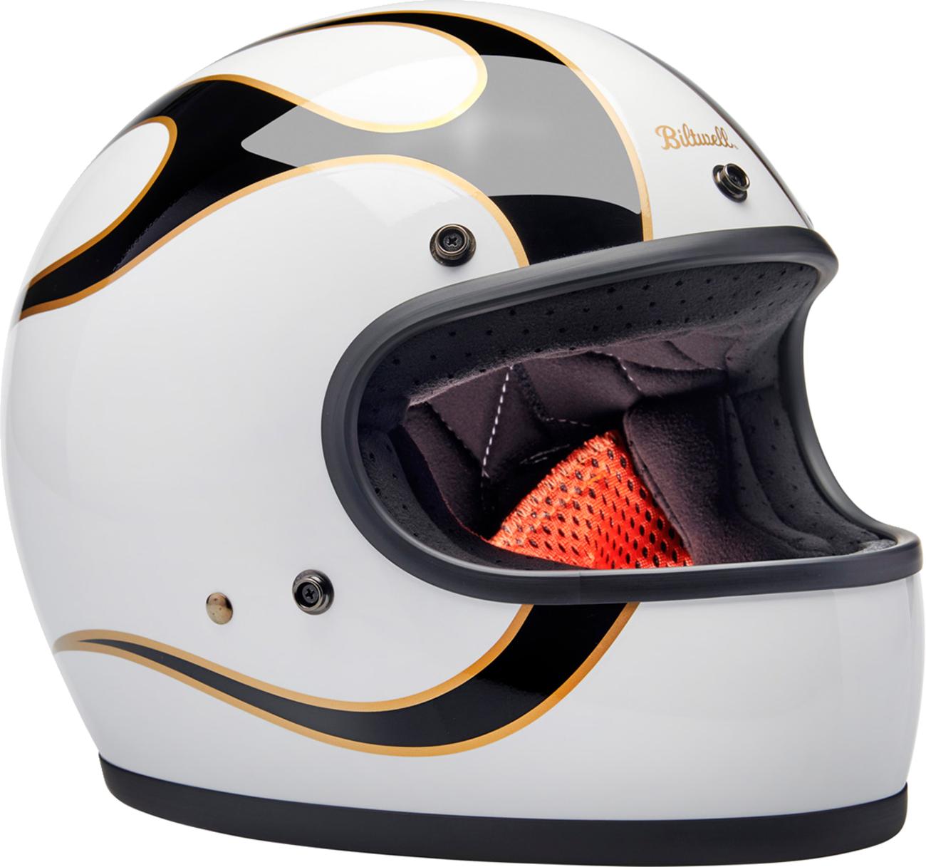 CASCO BILTWELL GRINGO LLAMAS BLANCO Y NEGRO