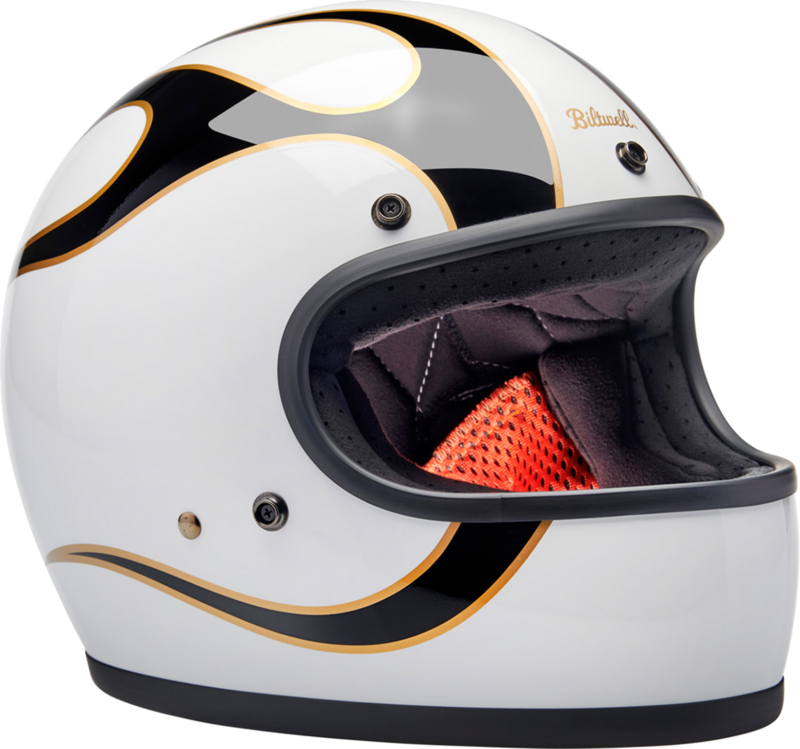 CASCO BILTWELL GRINGO LLAMAS BLANCO Y NEGRO