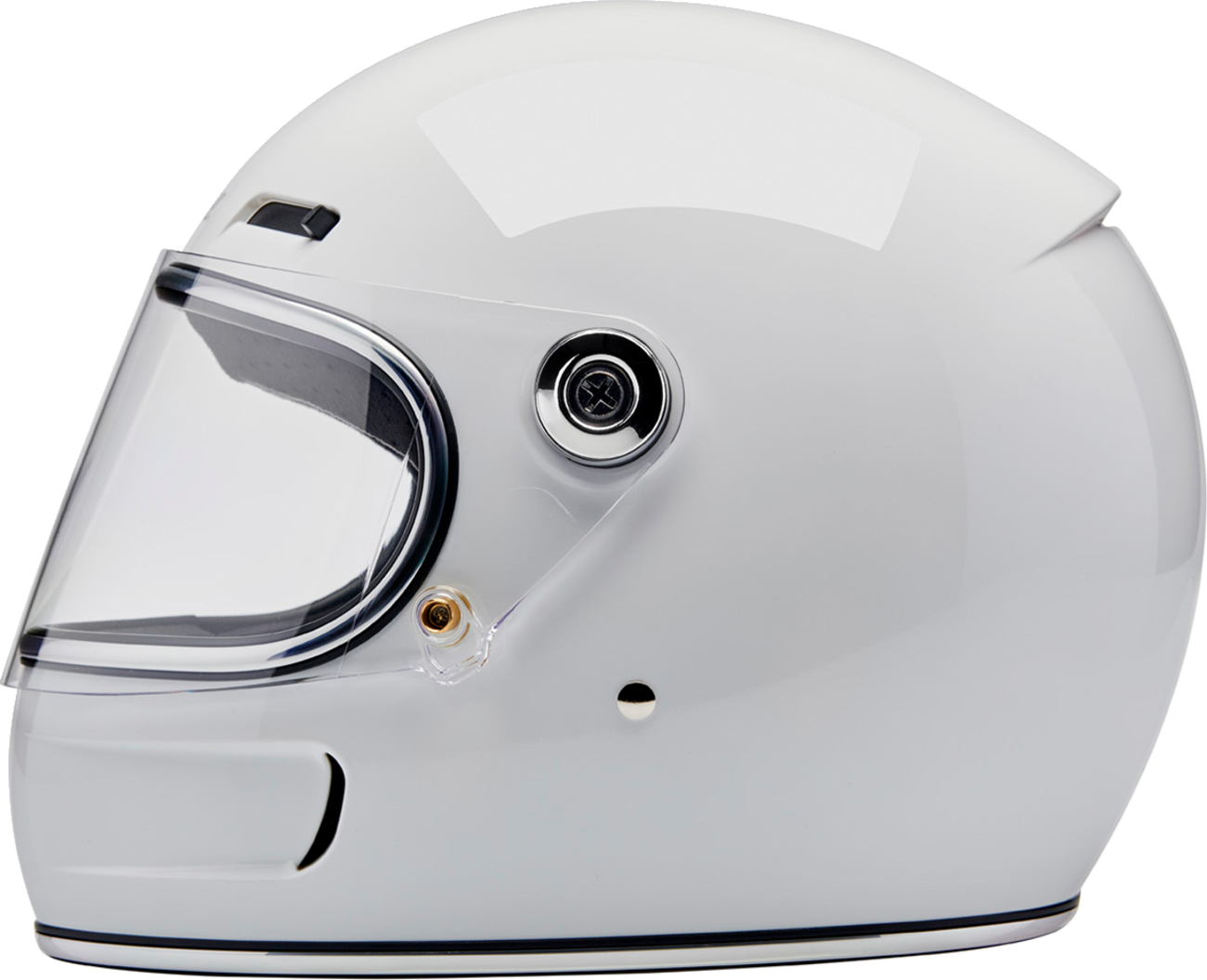 CASCO BILTWELL GRINGO CON ENTRADAS DE AIRE Y VISERA BLANCO