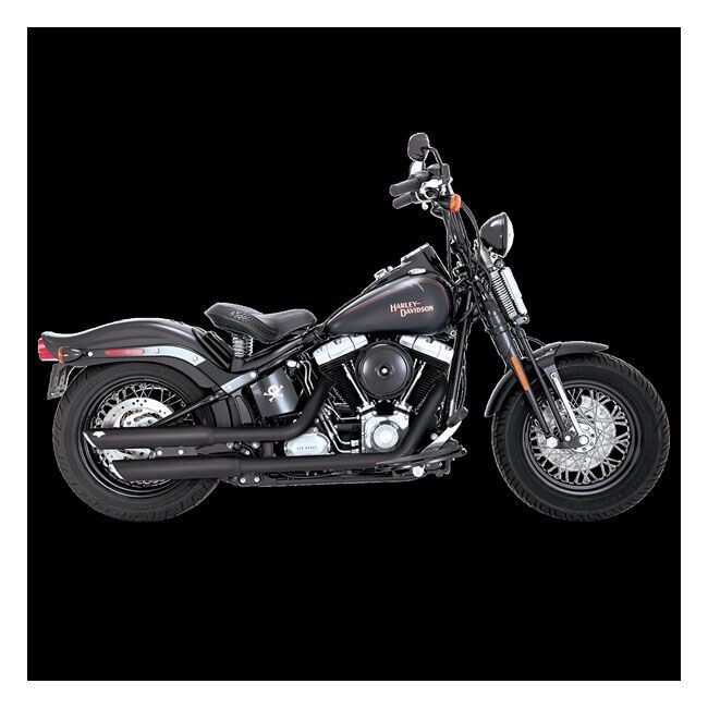 ESCAPES VANCE & HINES TWIN SLASH 3" SLIP-ONS BLACK