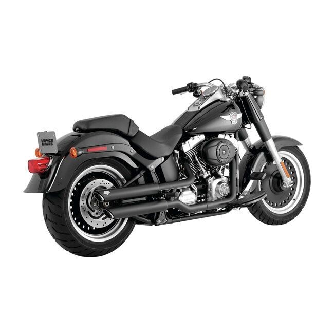ESCAPES VANCE & HINES TWIN SLASH 3" SLIP-ONS BLACK