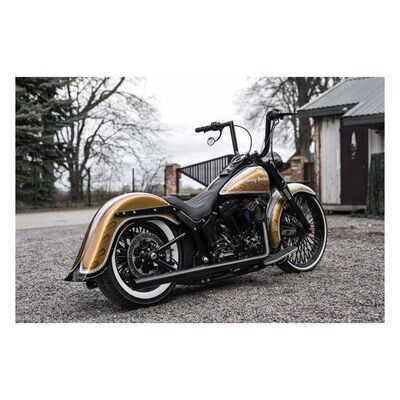 18-21 M8 Softail- GUARDABARROS LARGO TRASERO KILLER CUSTOM, 4 PULGADAS STRETCHED REAR FENDER WITH CLASSIC TIP