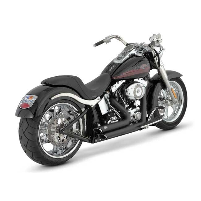 87-11 SOFTAIL- ESCAPES VANCE & HINES, 2-1/2" SHORTSHOTS STAGGERED EXH. BLACK