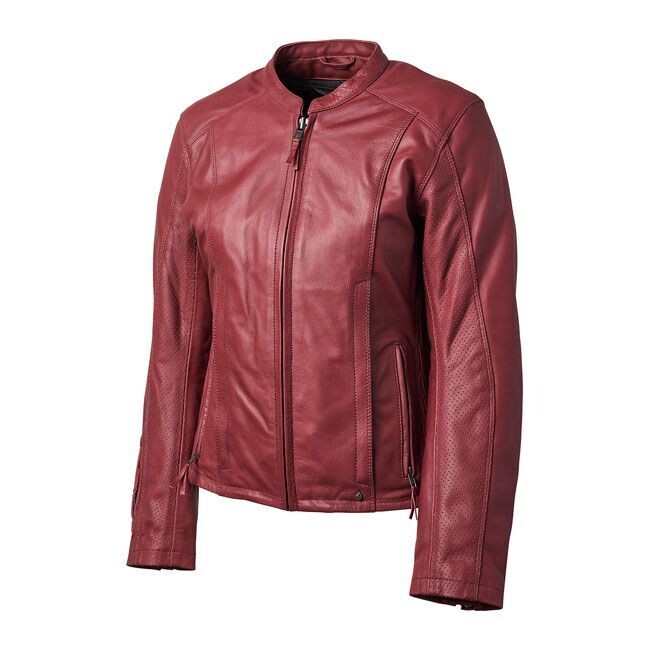 CHAQUETA MUJER PIEL ROLAND SANDS ARGONNE 74  JACKET MERLOT CUERO
