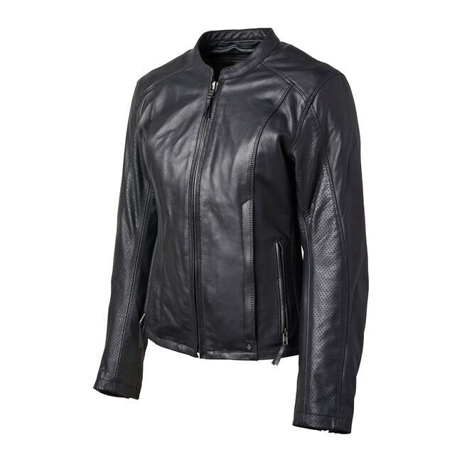 CHAQUETA PIEL MUJER ROLAND SANDS ARGONNE 74 LADIES JACKET BLACK CUERO