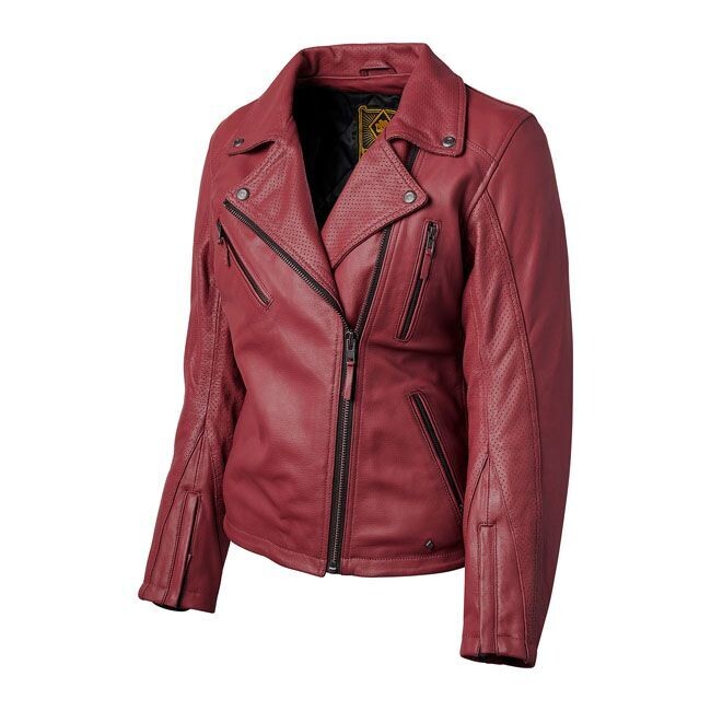 CHAQUETA PIEL MUJER ROLAND SANDS ATHERTON 74 LADIES JACKET MERLOT CUERO