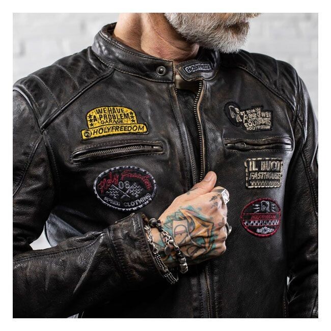 CHAQUETA PIEL HOLY FREEDOM ZERO EVO JACKET NEGRA CUERO