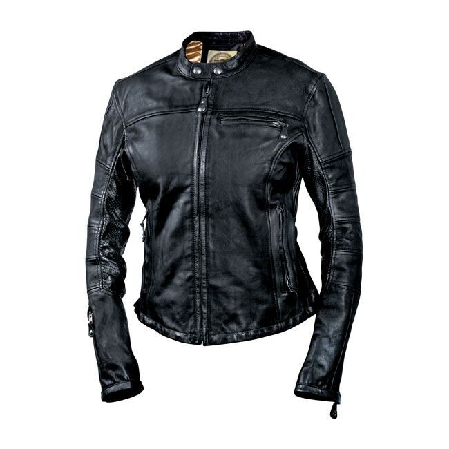 CHAQUETA PIEL MUJER ROLAND SANDS MAVEN LADIES JACKET BLACK CUERO