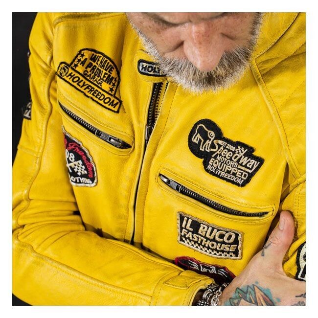 CHAQUETA PIEL HOLY FREEDOM ZERO EVO JACKET AMARILLA CUERO
