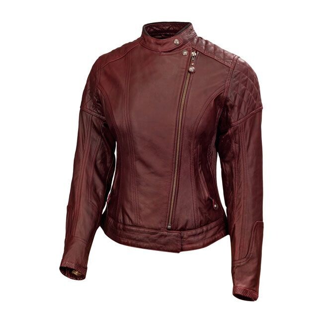 CHAQUETA PIEL MUJER ROLAND SANDS RIOT OXBLOOD CUERO ROJO GRANATE