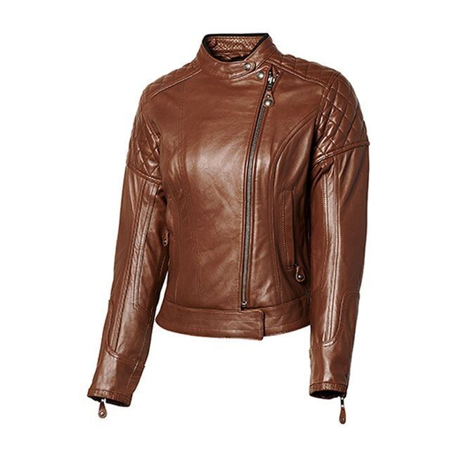 CHAQUETA PIEL MUJER ROLAND SANDS RIOT TOBACCO MARRON CUERO