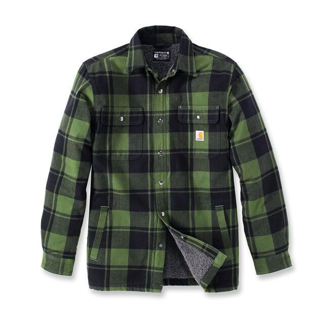 CAMISA CHAQUETA POLAR CARHARTT FLANNEL SHERPA-LINED CHIVE