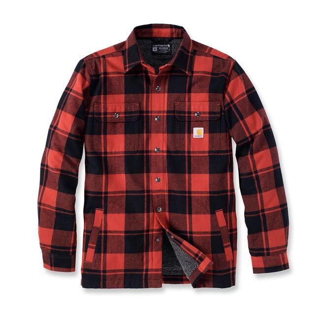 CAMISA CHAQUETA POLAR CARHARTT FLANNEL SHERPA-LINED OCHRE
