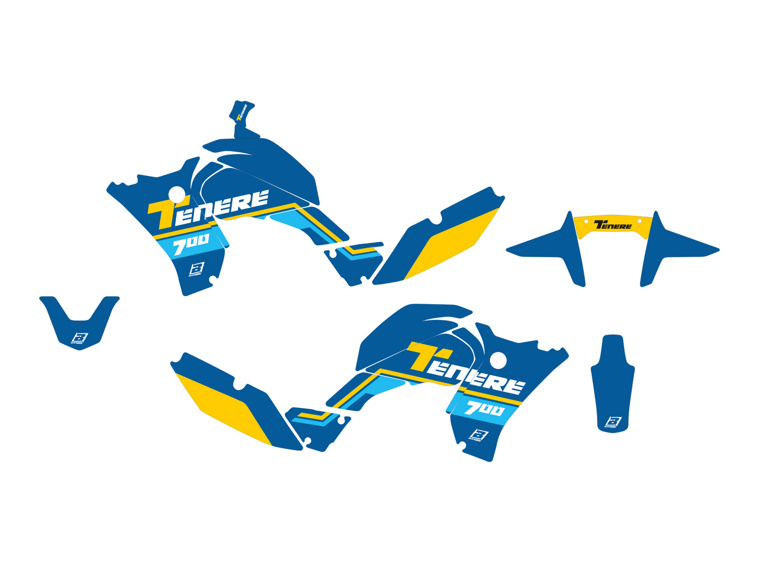 Kit de adhesivos decal gráficos Yamaha Tenere 700
