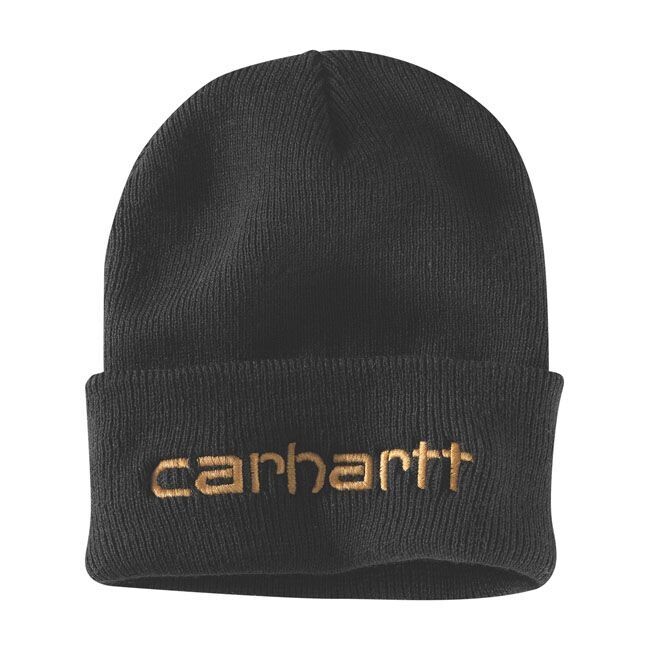 GORRO CARHARTT KNIT INSULATED LOGO CUFFED BEANIE BLACK
